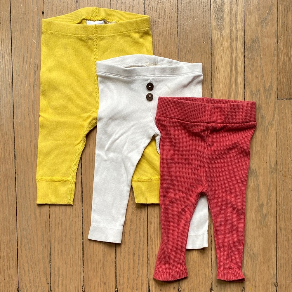 Baby Textured Leggings Set Sz 0-3M / Sz 3-6M